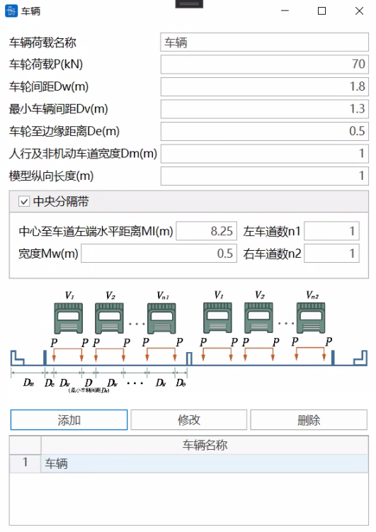 横向移动荷载车道设置 横向移动荷载车道设置 